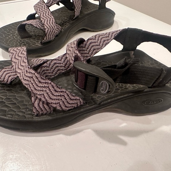 Chaco Black and Gray Sport Sandals with Adjustable Straps Outdoor Comfort Sz 6M - Picture 4 of 7